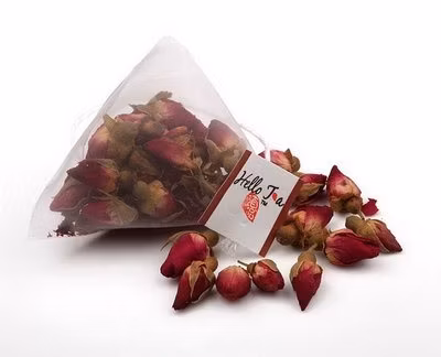 PLA Biodegradable Pyramid Herb Tea Packaging Material Flat Bag Tea Packing Material